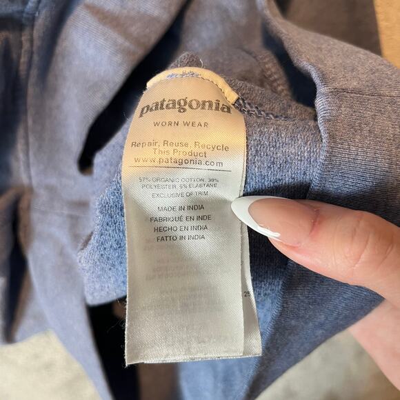 Patagonia (Women's XS) Fitz Roy Bison Ahnya Crewneck Pullover Sweatshirt Blue - Picture 6 of 7